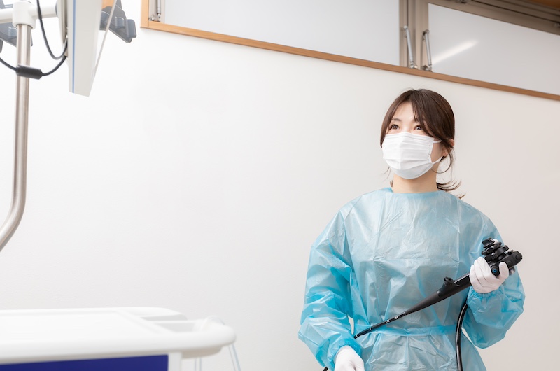 内視鏡専門医(女性医師)による検査